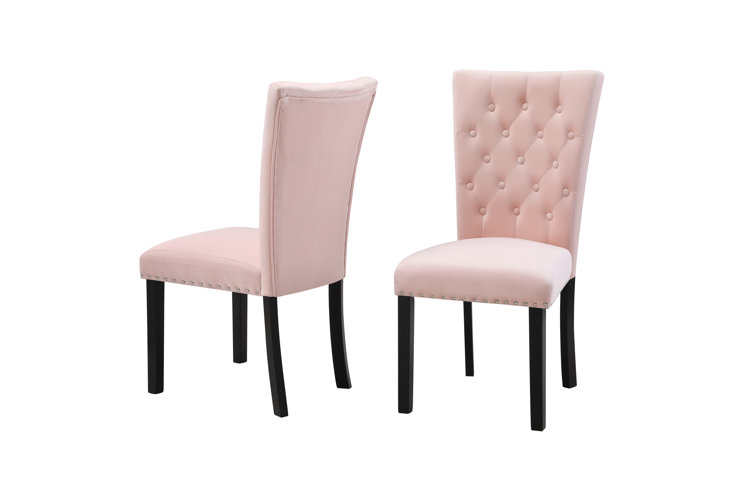 Wayfair pink dining discount chairs